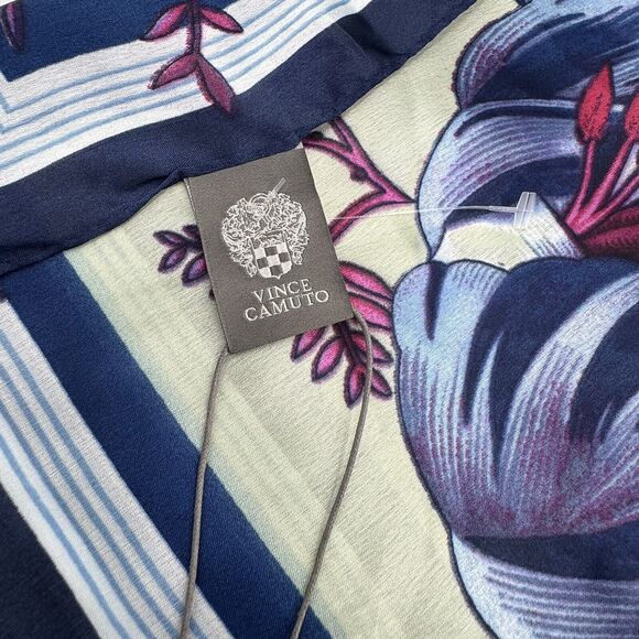 New Vince Camuto 48" Hanabi Oversized Floral Square Scarf  #VC2175 - Picture 3 of 5